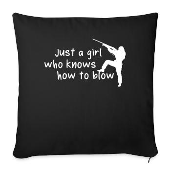 Drôle de chasseur de filles - Housse de coussin décorative 45 x 45 cm - noir - Devant