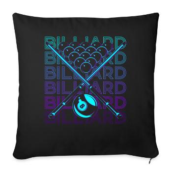 Billiard Player Retro Gift - Sofa pillowcase 17,3'' x 17,3'' (45 x 45 cm) - black - Front