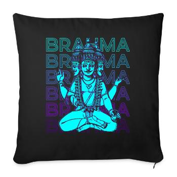 Brahma Ancient God Hindu Mythology Gift - Sofa pillowcase 17,3'' x 17,3'' (45 x 45 cm) - black - Front