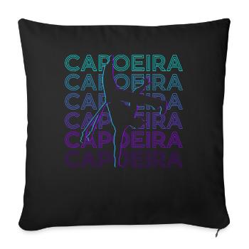 Capoeira Brazilian Martial Artist Retro Gesch - Sofa pillowcase 17,3'' x 17,3'' (45 x 45 cm) - black - Front