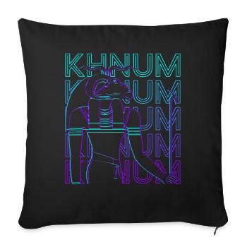 Khnum Egyptian God Ancient Egypt Retro Geschen - Sofa pillowcase 17,3'' x 17,3'' (45 x 45 cm) - black - Front