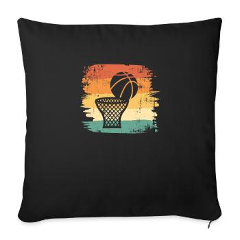 Basketball Player Design - Retro Vintage - Sofa pillowcase 17,3'' x 17,3'' (45 x 45 cm) - black - Front