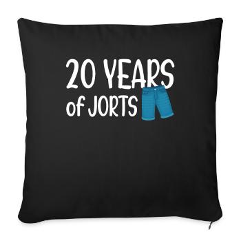 20 ans de Jorts Wrestling Wrestler Spectators - Housse de coussin décorative 45 x 45 cm - noir - Devant