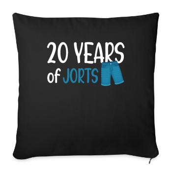 20 ans de Jorts Wrestling Wrestler Gift - Housse de coussin décorative 45 x 45 cm - noir - Devant