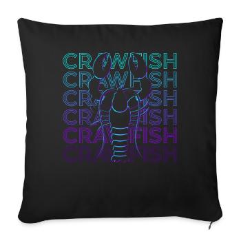 Cadeau rétro à l’écrevisse - Housse de coussin décorative 45 x 45 cm - noir - Devant