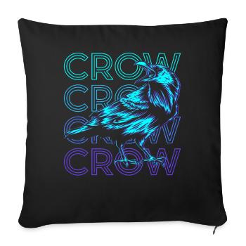 Corbeau Corbeau Rétro Cadeau - Housse de coussin décorative 45 x 45 cm - noir - Devant