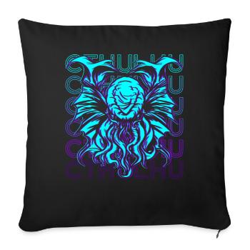 Cthulhu Necronomicon Monster Retro Gift - Sofa pillowcase 17,3'' x 17,3'' (45 x 45 cm) - black - Front