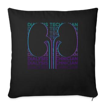 Dialysis Technician Hemodialysis Dialysis Technician Ge - Sofa pillowcase 17,3'' x 17,3'' (45 x 45 cm) - black - Front