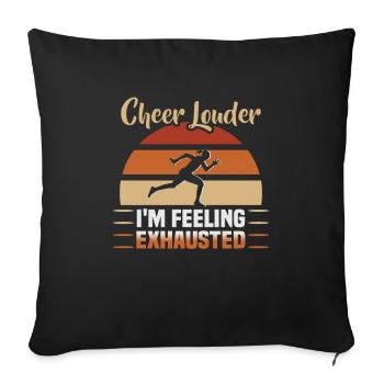 Running Marathon Runner Running - Sofa pillowcase 17,3'' x 17,3'' (45 x 45 cm) - black - Front