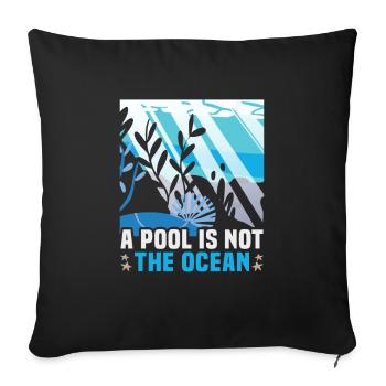 Beach holiday by the sea Design beach motif - Sofa pillowcase 17,3'' x 17,3'' (45 x 45 cm) - black - Front
