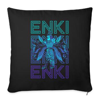 Enki Ancient God Sumerian Mythology Ancient Got - Sofa pillowcase 17,3'' x 17,3'' (45 x 45 cm) - black - Front