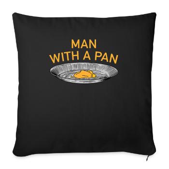 Man With A Pan Gold Hunter Gold Prospector Gold Diggers - Sofa pillowcase 17,3'' x 17,3'' (45 x 45 cm) - black - Front