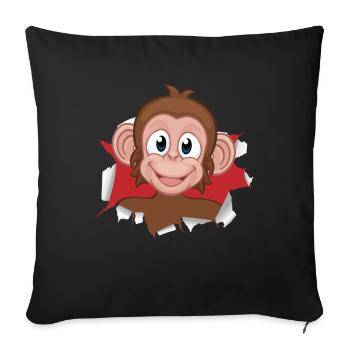 Monkey Children Monkey Child Chimpanzee - Sofa pillowcase 17,3'' x 17,3'' (45 x 45 cm) - black - Front