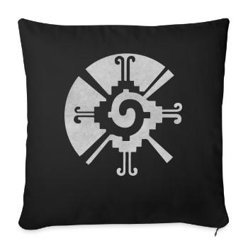 Hunab Ku Ometeotl Aztec Yucatec Maya Maya Inca - Sofa pillowcase 17,3'' x 17,3'' (45 x 45 cm) - black - Front
