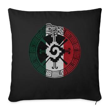Quetzalcoatl Ouroboros Hunab Ku Ometeotl Azteke - Housse de coussin décorative 45 x 45 cm - noir - Devant