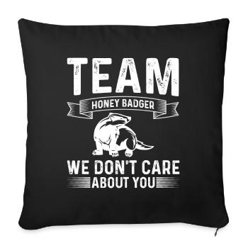 Funny honey badger - Sofa pillowcase 17,3'' x 17,3'' (45 x 45 cm) - black - Front