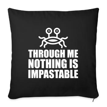 Fliegendes Spaghettimonster FSM - Sofakissenbezug 45 x 45 cm - Schwarz - Vorne