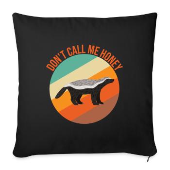 Funny honey badger - Sofa pillowcase 17,3'' x 17,3'' (45 x 45 cm) - black - Front