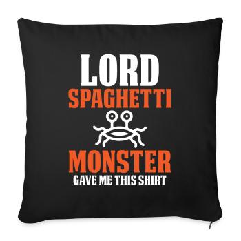 Le monstre spaghetti volant - Housse de coussin décorative 45 x 45 cm - noir - Devant