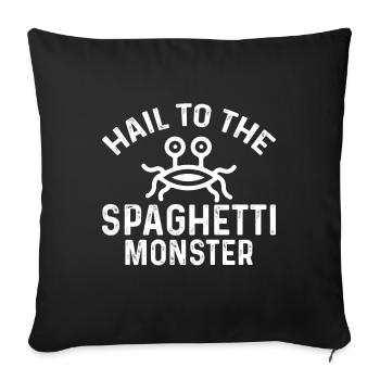 Fliegendes Spaghettimonster FSM - Sofakissenbezug 45 x 45 cm - Schwarz - Vorne