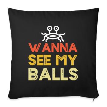 Flying Spaghetti Monster Pastafarianism - Sofa pillowcase 17,3'' x 17,3'' (45 x 45 cm) - black - Front