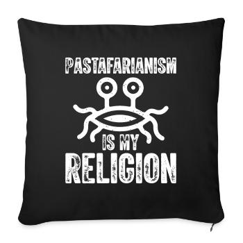 Fliegendes Spaghettimonster FSM - Sofakissenbezug 45 x 45 cm - Schwarz - Vorne