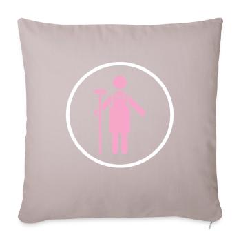 Femme de ménage Nettoyeur Femme au foyer - Housse de coussin décorative 45 x 45 cm - taupe clair - Devant