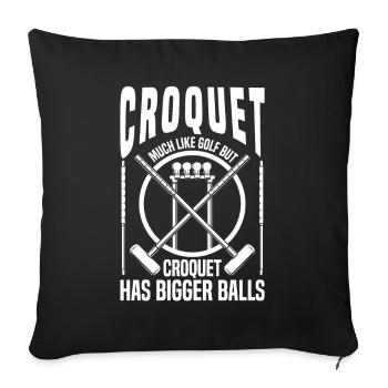 Croquet Like Gold Larger Balls Croquet Player - Sofa pillowcase 17,3'' x 17,3'' (45 x 45 cm) - black - Front