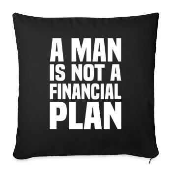 Entrepreneur Independent Man Not A Financial Plan - Sofa pillowcase 17,3'' x 17,3'' (45 x 45 cm) - black - Front