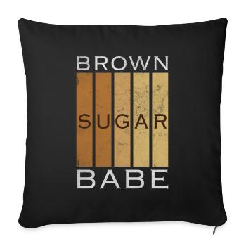 African Afro American Brown Sugar Babe - Sofa pillowcase 17,3'' x 17,3'' (45 x 45 cm) - black - Front