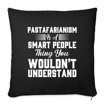 Le monstre spaghetti volant - Housse de coussin décorative 45 x 45 cm - noir - Devant