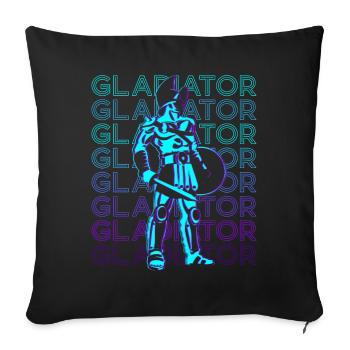 Gladiator Spartan Sparta Retro - Sofa pillowcase 17,3'' x 17,3'' (45 x 45 cm) - black - Front