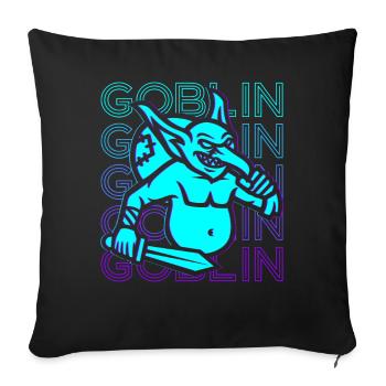 Kobold Hobgoblin Retro - Sofakissenbezug 45 x 45 cm - Schwarz - Vorne