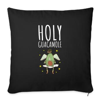 Avocado design for vegetarians and vegans - Sofa pillowcase 17,3'' x 17,3'' (45 x 45 cm) - black - Front