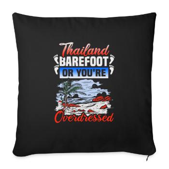 Thaïlande Beach Holiday by the Sea Design Beach Motif - Housse de coussin décorative 45 x 45 cm - noir - Devant
