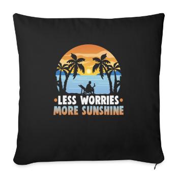 Beach holiday by the sea Design beach motif - Sofa pillowcase 17,3'' x 17,3'' (45 x 45 cm) - black - Front