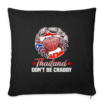 Thailand Beach Holiday by the Sea Design Beach Motif - Sofa pillowcase 17,3'' x 17,3'' (45 x 45 cm) - black - Front