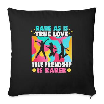 Cadeau d’amitié pour bon ami - Housse de coussin décorative 45 x 45 cm - noir - Devant