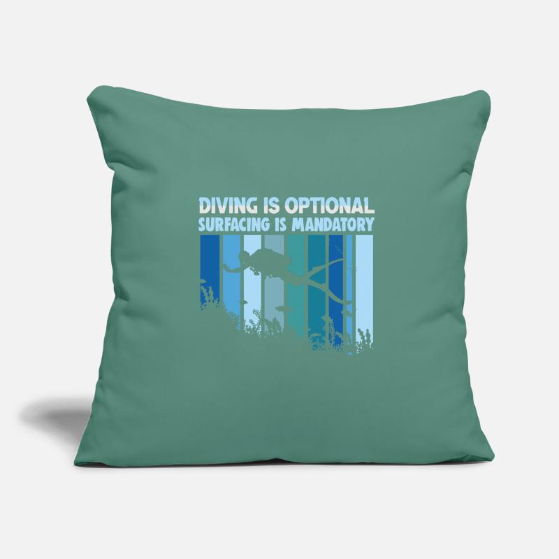 Instructeur de conception de plongée sous-marine Snorkeling Housse de coussin décorative 45 x 45 cm