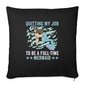 Vacances à la plage au bord de la mer Design motif de plage - Housse de coussin décorative 45 x 45 cm - noir - Devant