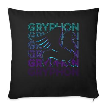 Griffin Greek Mythology Ancient Greek - Sofa pillowcase 17,3'' x 17,3'' (45 x 45 cm) - black - Front