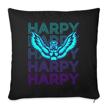 Harpie Mythologie grecque Rétro grec ancien - Housse de coussin décorative 45 x 45 cm - noir - Devant
