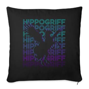 Hippogriffe Hippogryphe Mythologie grecque - Housse de coussin décorative 45 x 45 cm - noir - Devant