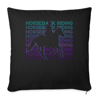 Horseback Riding Equestrian Sport Rider - Sofa pillowcase 17,3'' x 17,3'' (45 x 45 cm) - black - Front