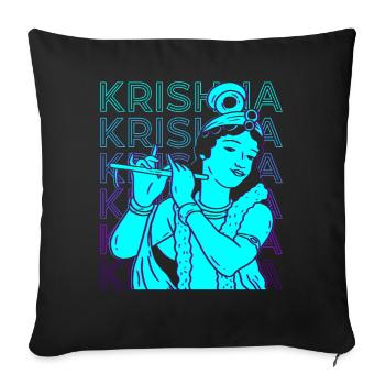 Krishna Hindu-Gott Hindu-Mythologie Alt-Hindu - Sofakissenbezug 45 x 45 cm - Schwarz - Vorne