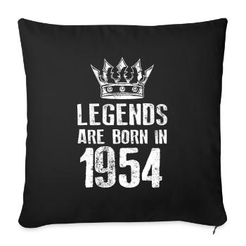 1954 legends born in - Sofa pillowcase 17,3'' x 17,3'' (45 x 45 cm) - black - Front