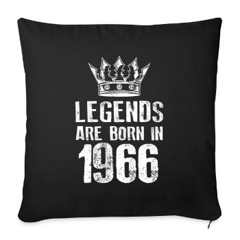 1966 legends born in - Sofa pillowcase 17,3'' x 17,3'' (45 x 45 cm) - black - Front