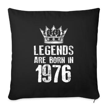 Légendes de 1976 nées en - Housse de coussin décorative 45 x 45 cm - noir - Devant