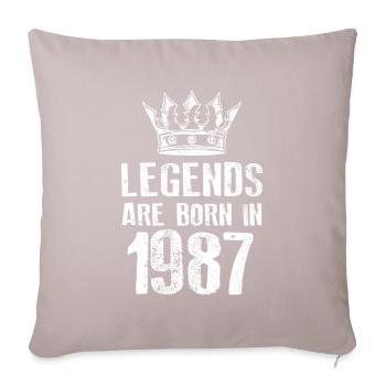 1987 legends born in - Sofa pillowcase 17,3'' x 17,3'' (45 x 45 cm) - light taupe - Front