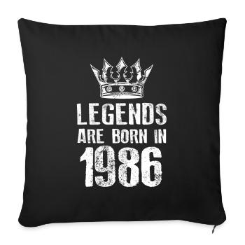 Légendes de 1986 nées en - Housse de coussin décorative 45 x 45 cm - noir - Devant